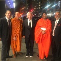 Swami Keshvananda with Mr. Robert Kraft, Mr. Bawa Jain and other dignitaries at Rabbi Schenier Award 2017 Swami Keshvananda with Mr. Robert Kraft, Mr. Bawa Jain and other dignitaries at Rabbi Schenier Award 2017